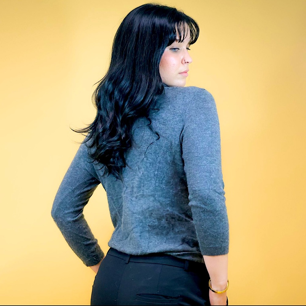 🌚Sutton Studio:  Grey Cashmere Sweater 3/4🌚